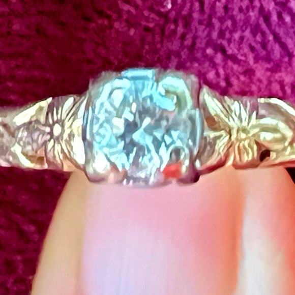 Jabel Jewelry - Antique Jabel Diamond Engagement Ring set in Platinum Gold